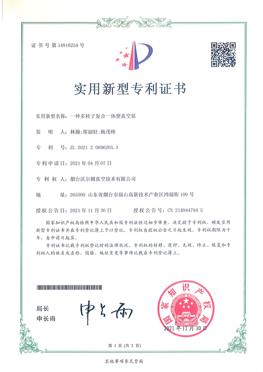 一种多转子复合一体型真空泵
